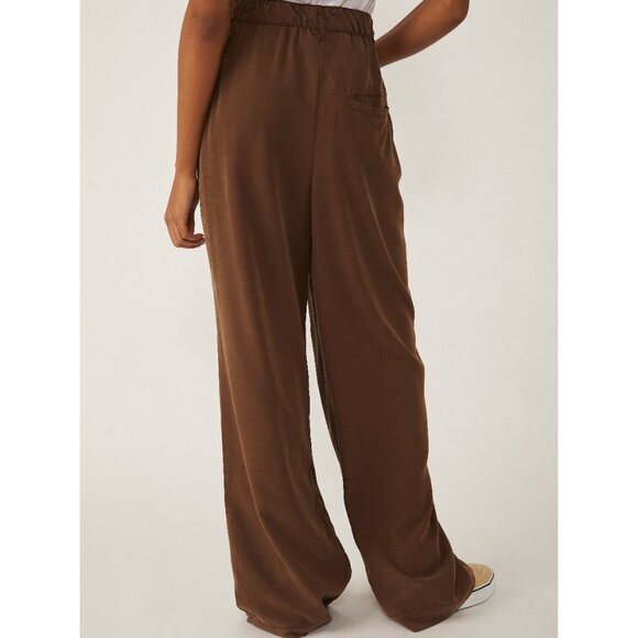 Women's Brown Wide-Leg Pants - Picture 4 of 6